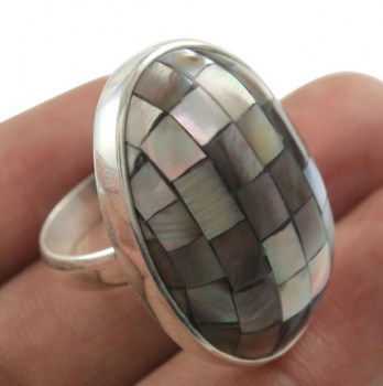zilveren edelsteen ring 619